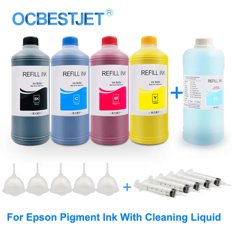 5x500 мл пигментные чернила комплект для Epson CX4300 CX7300 CX8300 WF7015 TX109 TX117 чернил принтера заправка СНПЧ пигментные чернила для Epson