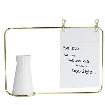 

1Pc Nordic Style Modern Minimalist Wrought Iron Ceramic Small Vase Home Living Room Decoration Ornaments With Stand Golden Black