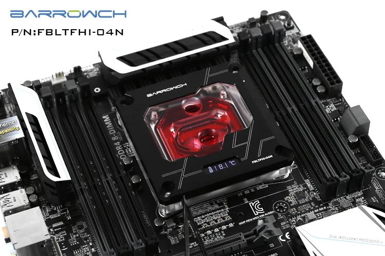 Barrowch FBLTFHI-04N, для Intel Lga115X/2011X99/X299 cpu водяные блоки, цифровой дисплей температуры микроводный с контроллером