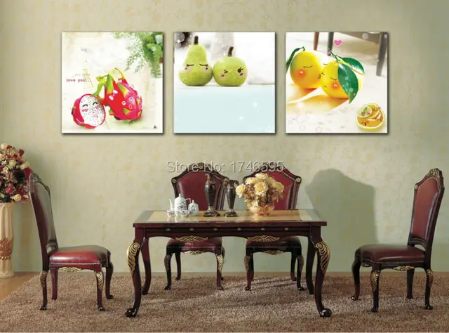 Besar 3 Pcs Modern Hiasan Dinding Rumah Restoran Ruang Makan Seni Besar 3 Pcs Modern Hiasan Dinding Rumah Restoran Ruang Makan Seni Dekorasi Buah Buahan
