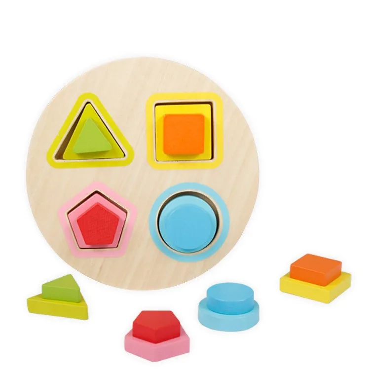 Baby toys shape building color block set chopping blocks early