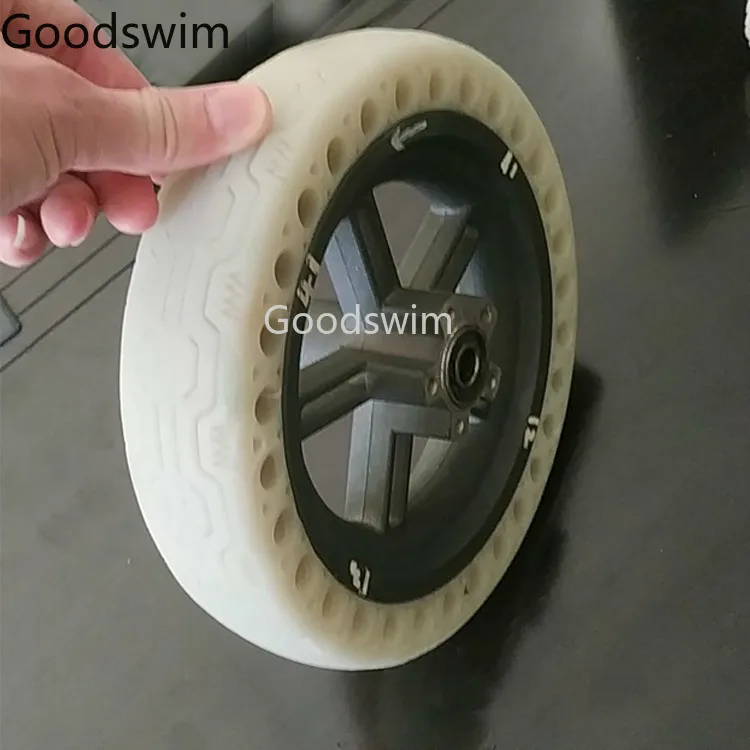 مضيئة صدمة امتصاص Xiaomi Mijia M365 سكوتر لوح التزلج التخميد المطاط الإطارات عجلات الإطارات الفلورسنت الصلبة ثقب الإطارات