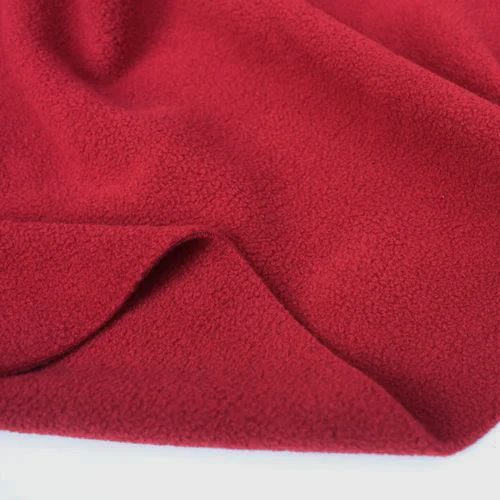 Buy Burgundy double sided Polar Fleece Fabric anti