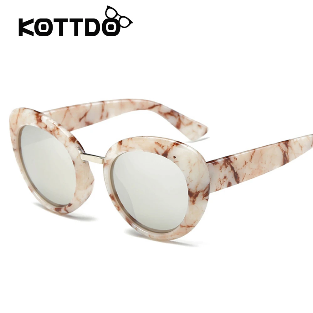 2017 Classic Round White Frame Sunglasses Brand Designer Retro Vintage