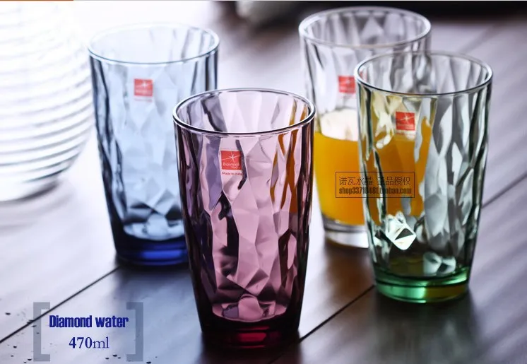 Image 042954drinkware  glass Tea cup  new 2014  glassware Crystal Color Heat Creative Round  free shipping  wholesale  high quality