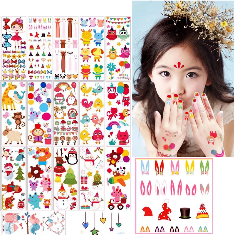 

MYHOESWD 30 pieces/lot Cartoon Unicorn Tattoo For Kids Children Tatouage Temporaire Body Art Waterproof Temporary Tattoo Sticker