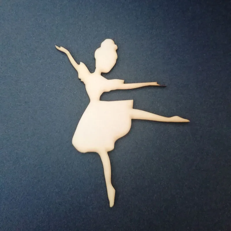 30 шт Балерина танцор балета вырезанная форма лазерная резка НЕОБРАБОТАННАЯ деревянная форма s, Ремесленная Форма s, подарочные бирки, украшения