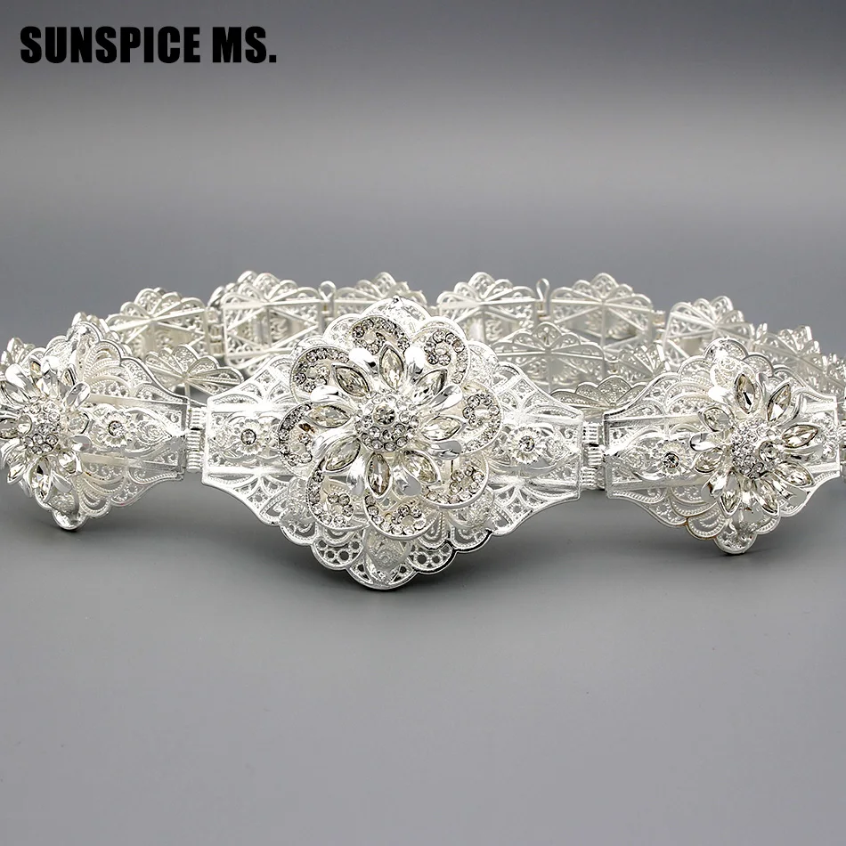 

SUNSPICE MS Caucasus Vintage wedding Dress Belt Women Bridal Waist Chain Belly Chains Adjustable Length Belt Body Jewelry 2018