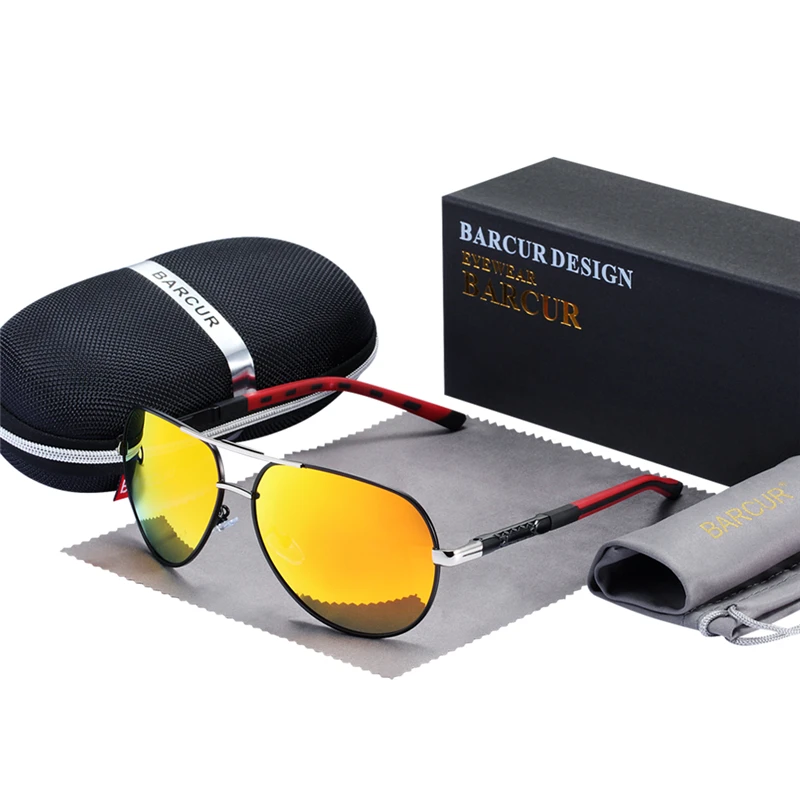 BARCUR Men sunglasses Polarized UV400 Protection