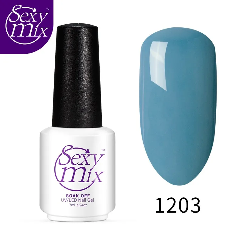 Sexymix Гель-лак для ногтей фиолетовый цвет серия УФ-лак для ногтей Замачивание от длительного действия Фиолетовый Серия Led гель Полупостоянный гель - Цвет: 1203