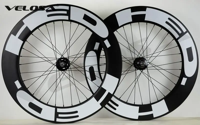 Clearance Outlet, only 20 sets, 700C  track bike carbon wheelset, 88mm clincher/tubular,fixed gear street bike carbon wheel 10