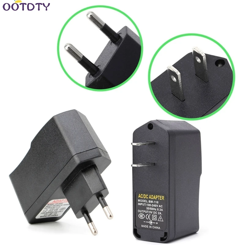 

AC 100-240V DC 5V 2A 10W US EU Plug USB Switching Power Supply Adapter Charger