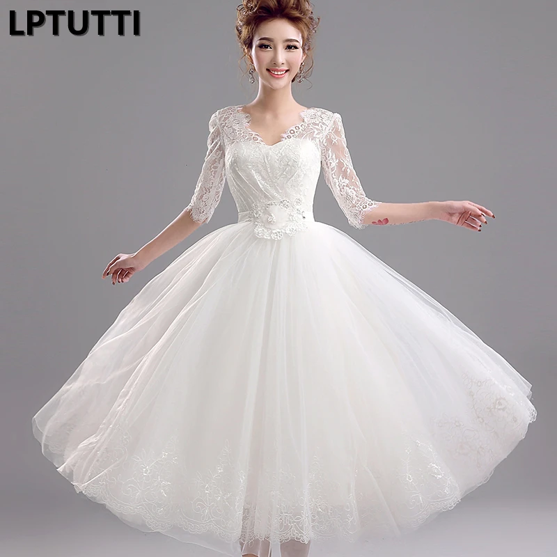 

LPTUTTI Lace Short New Vintage Princess Marriage Gown Boho Simple Luxury Weddings Events Wedding Party Bridesmaid Dresses