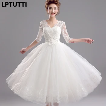 

LPTUTTI Lace Short New Vintage Princess Marriage Gown Boho Simple Luxury Weddings Events Wedding Party Bridesmaid Dresses