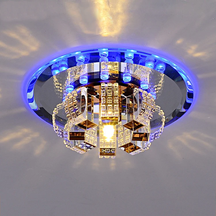 ФОТО New Modern Crystal Led Hallway Lighting Living Room Lamparas De Techo Vristal Led Glass Ceiling Led Lamps 110V 220V Plafon Light