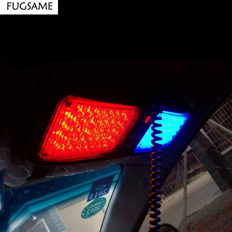 

FUGSAME 86 warning Strobe Flash Emergency Firemen poice light Visor light for Emergency Warning, 12 strobe flashing mode