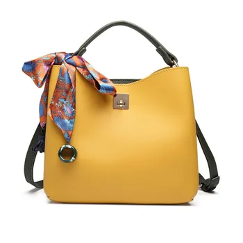 

Miss Lulu Women Leather Handbags Scarf Crossbody Bag Ladies Fashion Messenger Shoulder Bags Female Top-handle Medium Tote YD1813