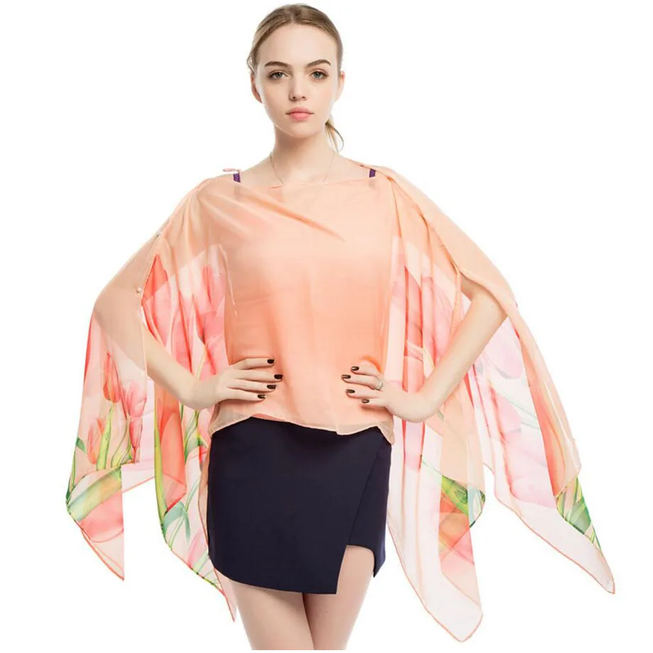 summer shading shawl beach cover ups sarong cape polyester shawsl pareo