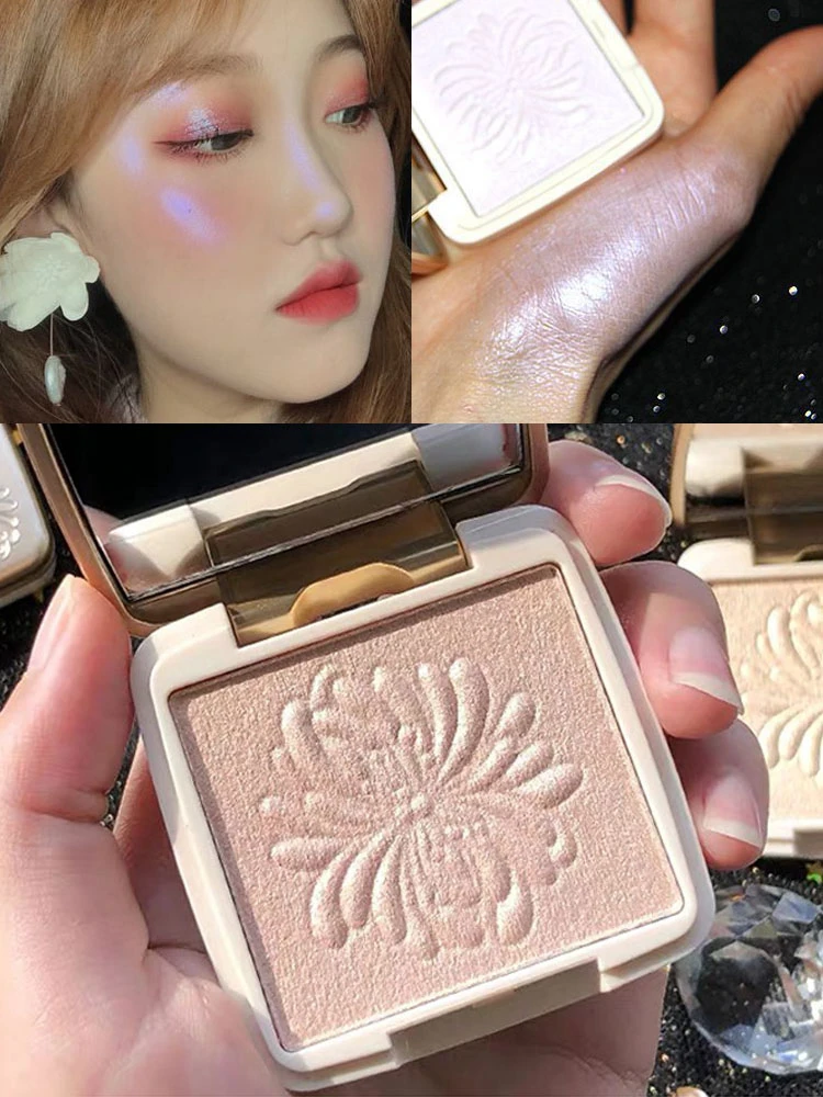 

Highlighter Makeup Palette Shimmer Glow Face Contouring Bronzing Powder Brightening Facial Cosmetics
