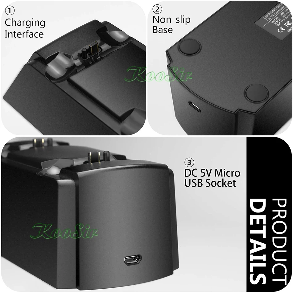 Беспроводной контроллер PS4/Slim/Pro зарядная док станция PS Play Station 4 джойстика
