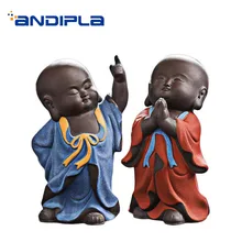 Новое поступление фиолетовая глина yixing красные, Синие Мини заварник монах бытовой винный шкаф Украшения благоприятный сувенирный подарок