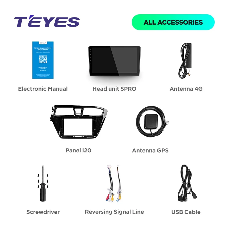 Sale TEYES SPRO For Hyundai I20 2014-2018 Car Radio Multimedia Video Player Navigation GPS Android 8.1 Accessories Sedan No dvd 2 di 5