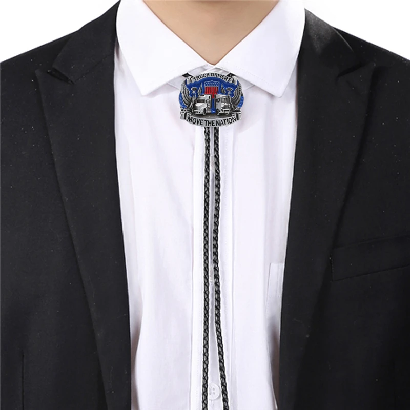 HIMONGOO US Navy Medal BOLO Tie for Men or Women Wedding Necklace Western Cowboy