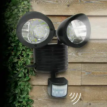 

22LED Dual Head Solar Light Radar Sensor Spotlight Waterproof Outdoors Solar Garden Light Super Bright Yard Flood LED Lamp
