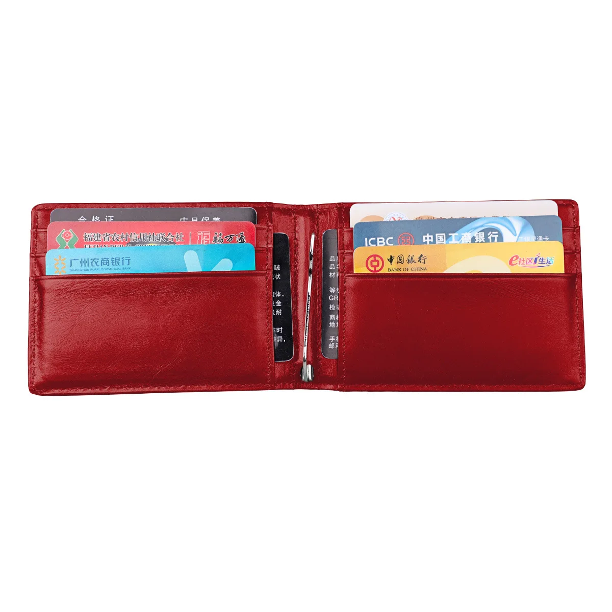 RFID из натуральной кожи металлический зажим для денег кошелек Для мужчин тонкий бумажник складной зажим для денег кредитной карты денежных