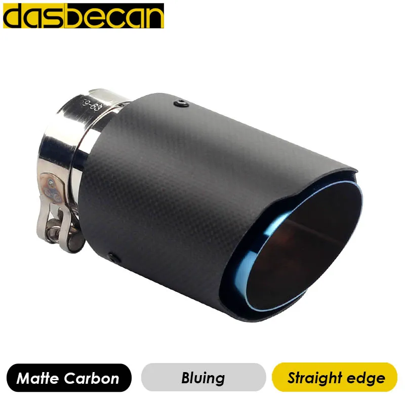 

Desbecan matte Carbon Straight edge Bluing Car tail pipes Nozzle on Muffler model of akrapovic exhaust And Universal