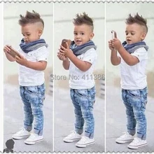 Комплекты одежды для мальчиков; комплект одежды для детей; футболка с короткими рукавами+ джинсы; комплект одежды из 2 предметов для мальчиков; Розничная ; ST137