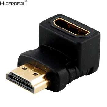 

HIPERDEAL HDMI Male to Female Right Angle Connector Adapter 90 Degree Extender 1080P HDTV Oct30HW