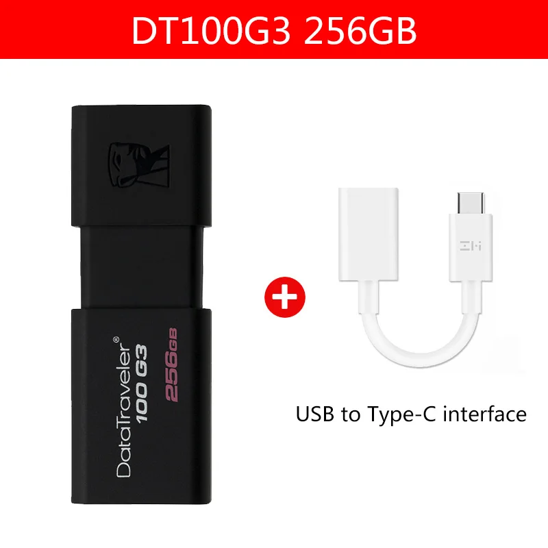 Kingston DataTraveler 100 G3 USB флеш-накопители 1256 ГБ USB 3,0 флеш-накопитель высокоскоростные флешки DT100G3 256 ГБ - Цвет: 256GB-ZM-04