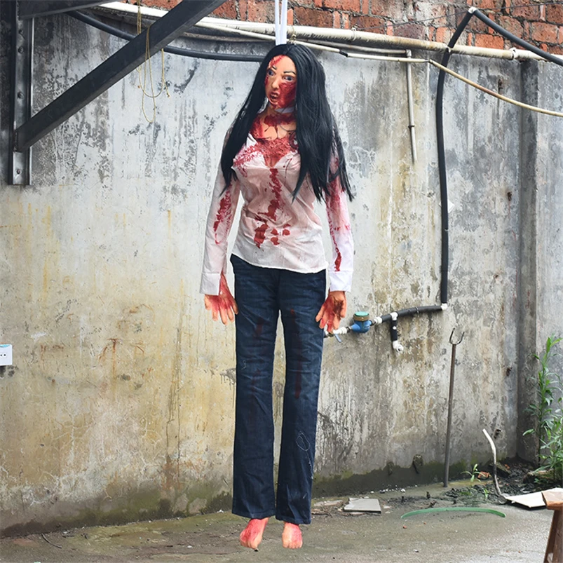 

Haunted House Escape Scab Bloody Spooky Halloween Female Ghost Grim Horror Prop Halloween Ghost Decoration Bloodier Corpse