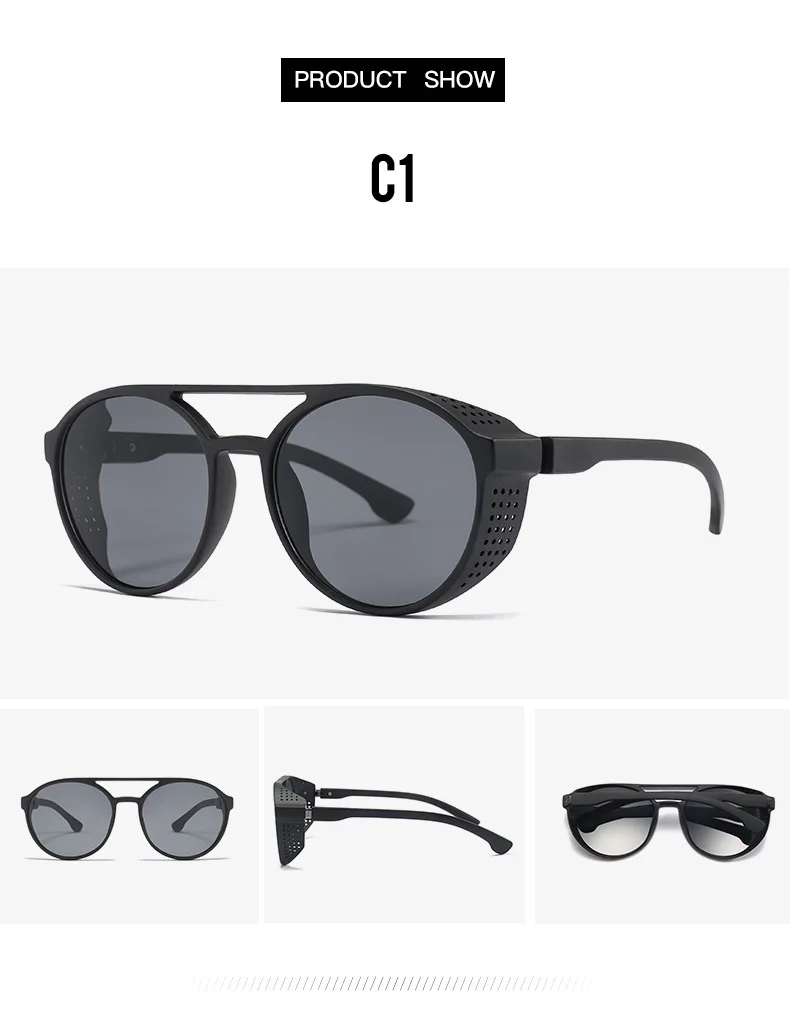 Стимпанк Ретро солнцезащитные очки для мужчин и женщин Модные Оттенки UV400 Винтажные Очки 45119