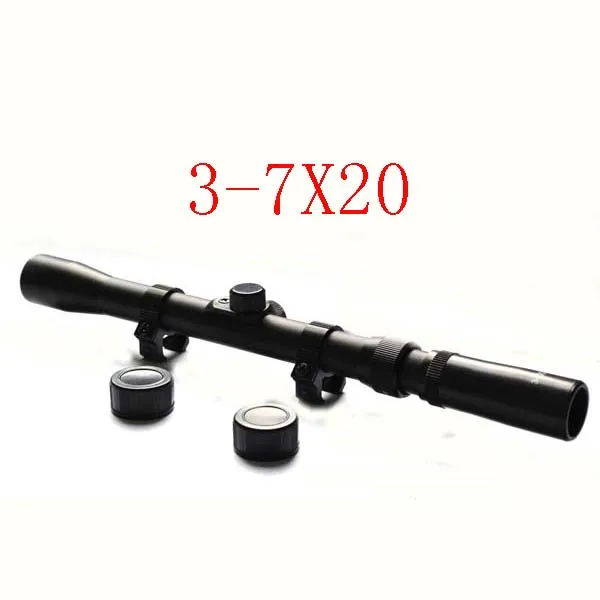 

3-7x20 Mil-Dot Hunting Zoom Airgun Air Rifle Scope with Free Mounts Outdoor Airsoft Optical Sight for Hunting 6-0025