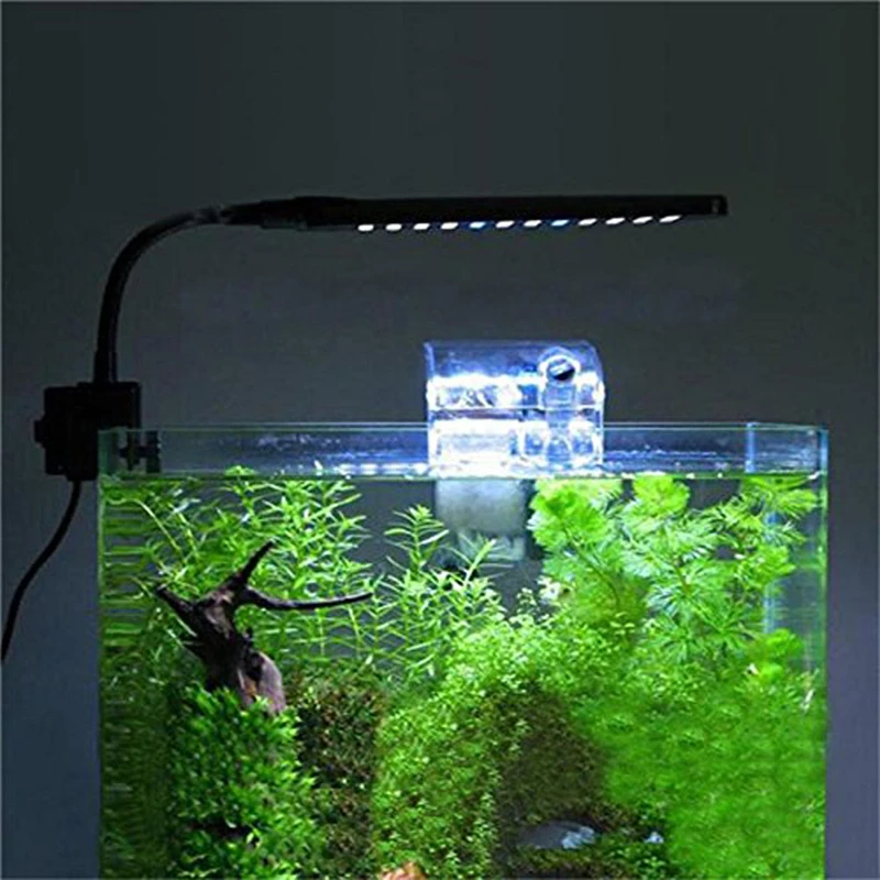 

1pcs 48LED/24LED 2 size Aquarium Light Fish Tank Lamp with Flexible Clip Touchable Inductive Switch White/Blue Color Lighting