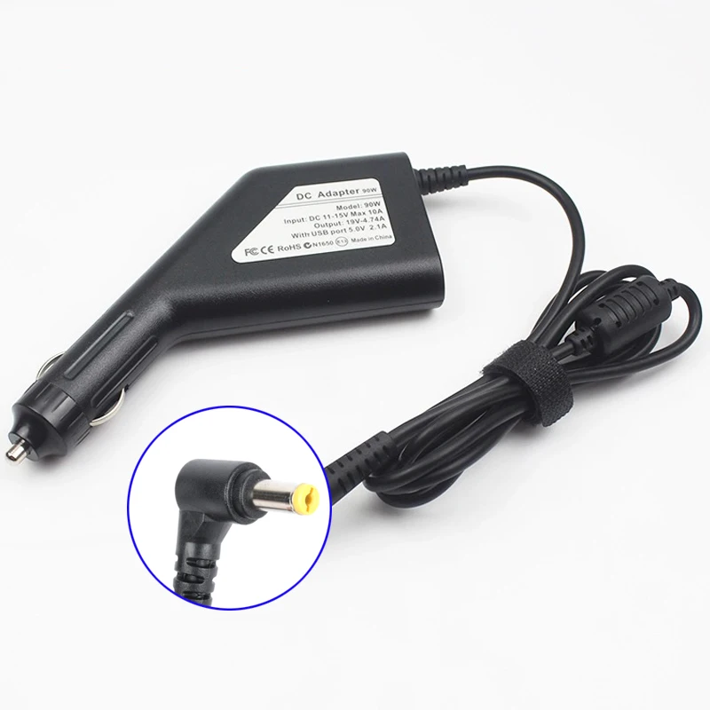 

Car Charger Adapter 19V 4.74A 90W power Laptop Charger for Acer Aspire TravelMate Aspire One