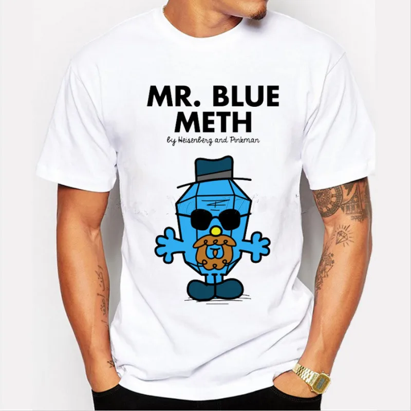 New-fashion-Bicycle-love-design-men-s-Mr-blue-meth-cartoon-printed-t-shirt-hipster-male