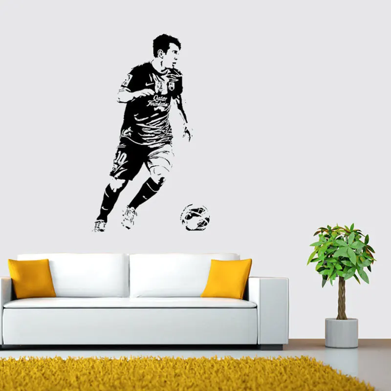 Lionel Messi Wall Decal Football Vinyl Sticker Kids Soccer Art Decor