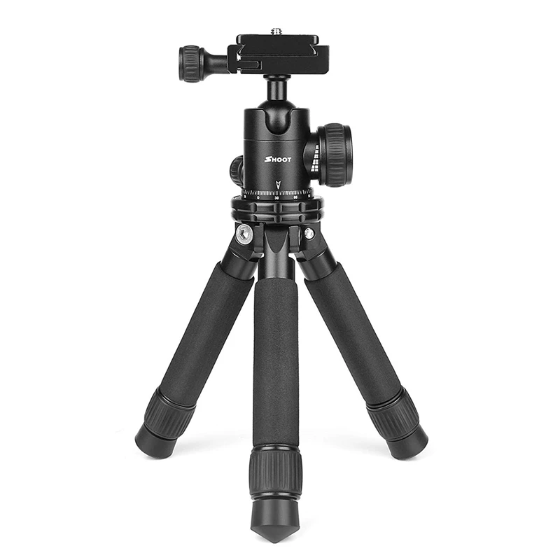 

Shoot Portable Tripod Aluminum Alloy Monopod with Ball Head for DSLR Camera Extends from 9 inches to 11 inches