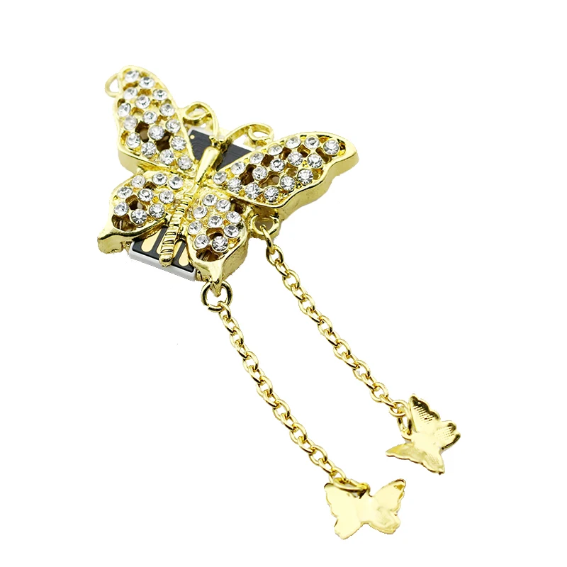 Full capacity flash drive 16gb pen drive 32gb crystal butterfly USB flash drive 4GB memory stick