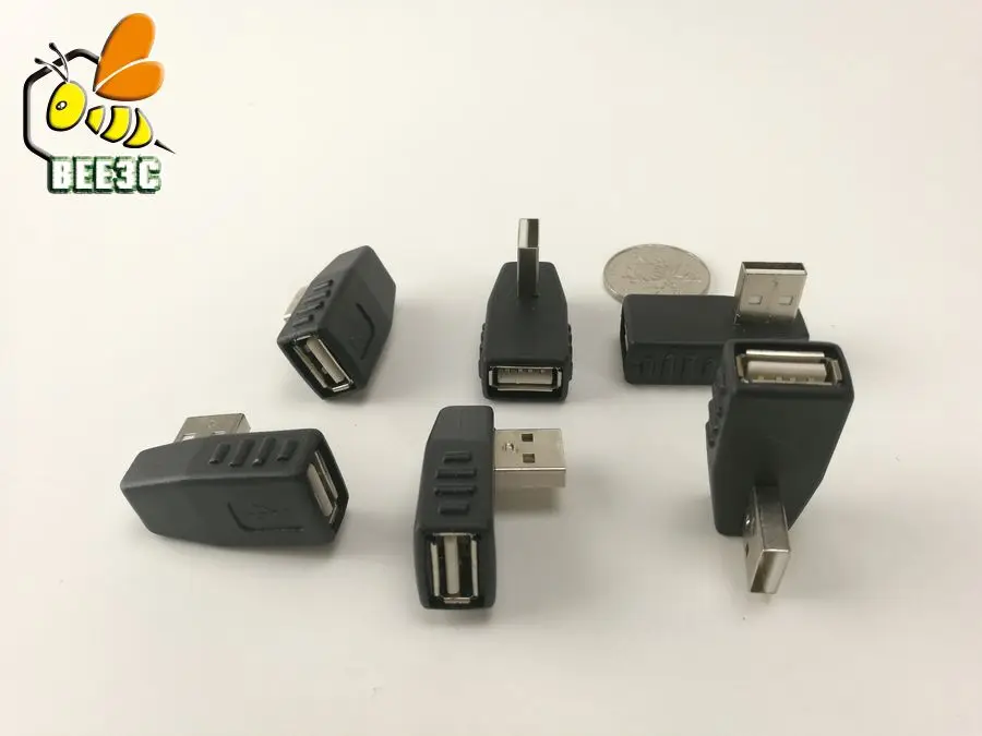 5 Тип USB 2,0 мужчина к гнезду угловой разъем адаптера для ноутбука ПК компьютера 90 180 градусов U L форма корсс черный желтый 500 шт