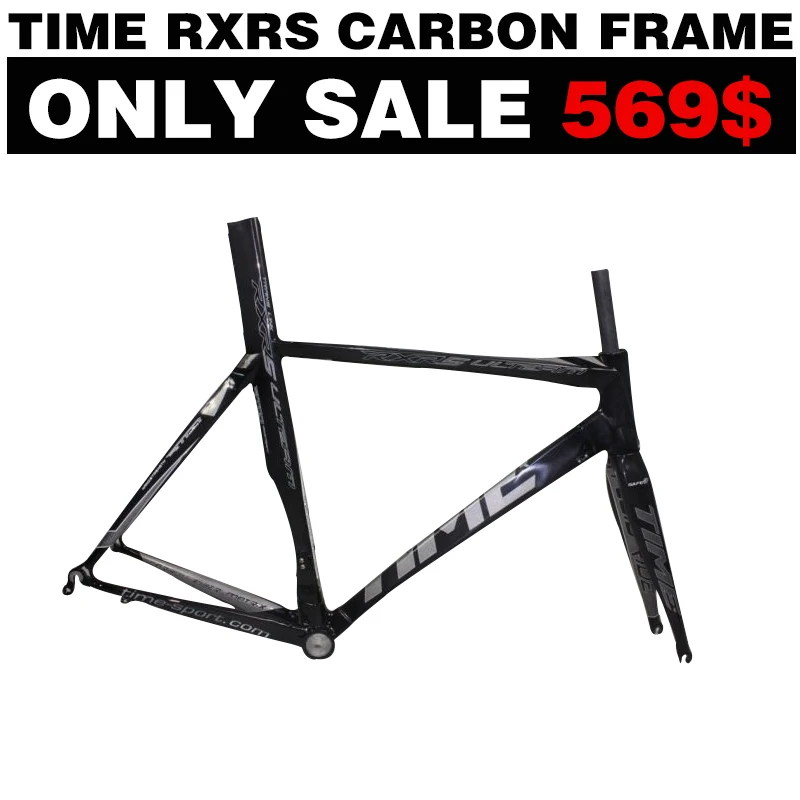 

T6 Hot sale ! TIME RXRS RXRS Ulteam Carbon Road frameset carbon fiber bicycle frame3K COACHEY BIKE