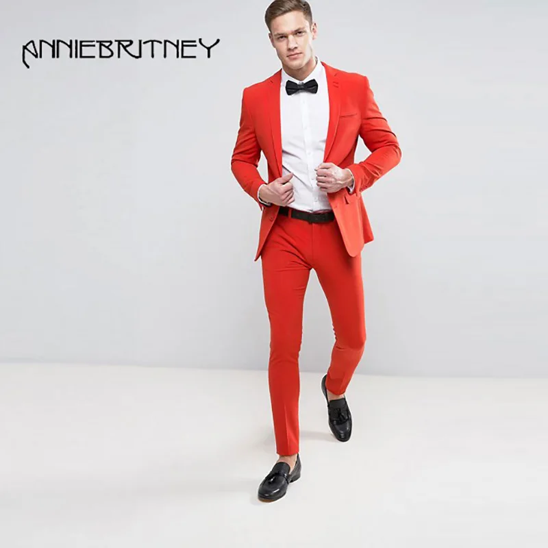 Custom Red Wedding Suits for Men Prom ...