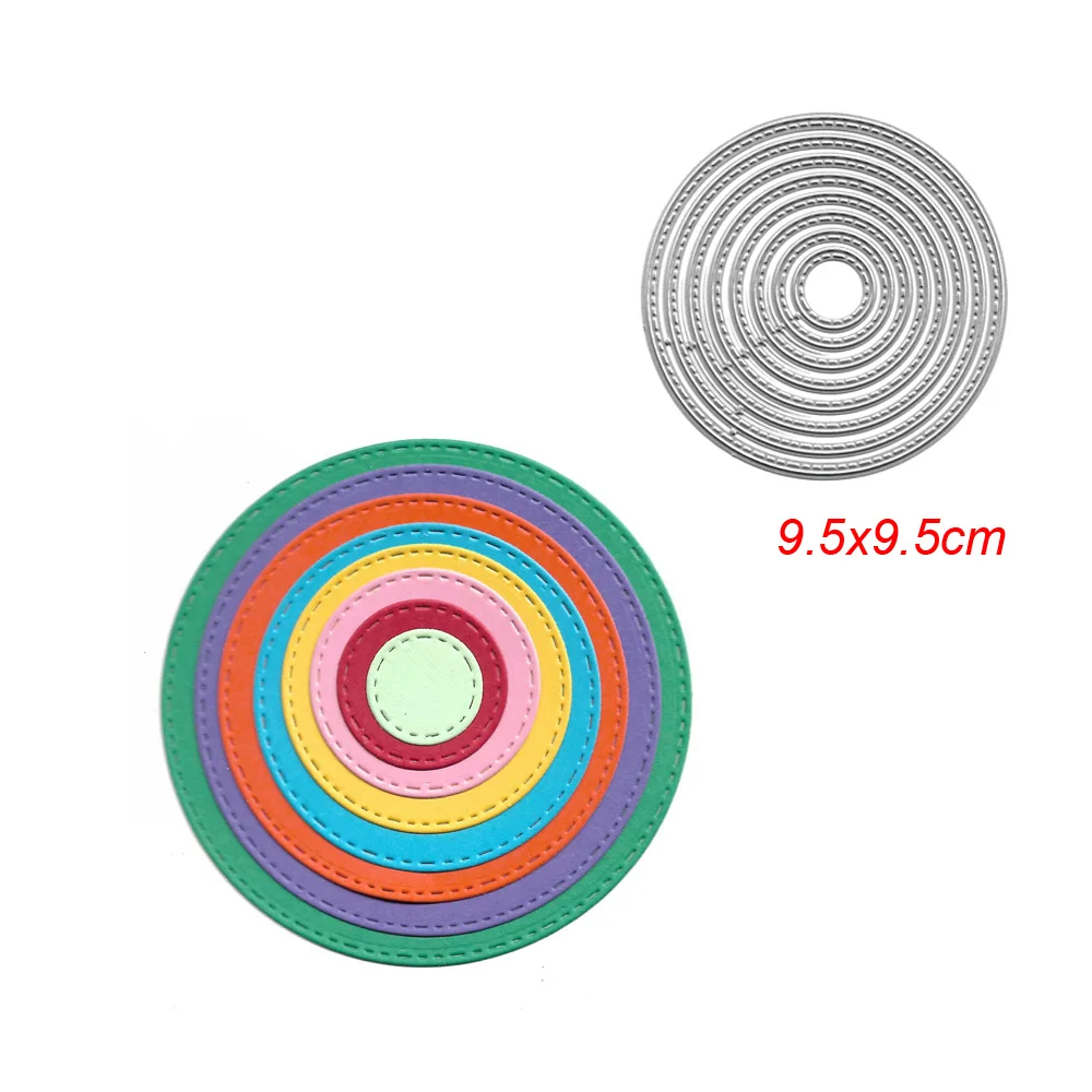 

Circle Frame Metal Cutting Dies Stencils For DIY Scrapbooking Embossing Paper Cards Photo Album Making Stitch Knife Mold Dies