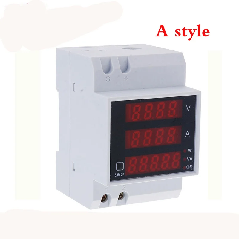 Medidor de Energia do Fator de Pot&ecirc;ncia Ativa D52-2048 LED Medidor Volt&iacute;metro medidor de corrente Digital Multi-Funcional AC80-300V, 0-100A watt&iacute;metro