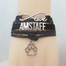 Любовь Браслет amstaff подвеска-Шарм ручной работы amstaff браслеты и браслеты amstaff подарок для собаки