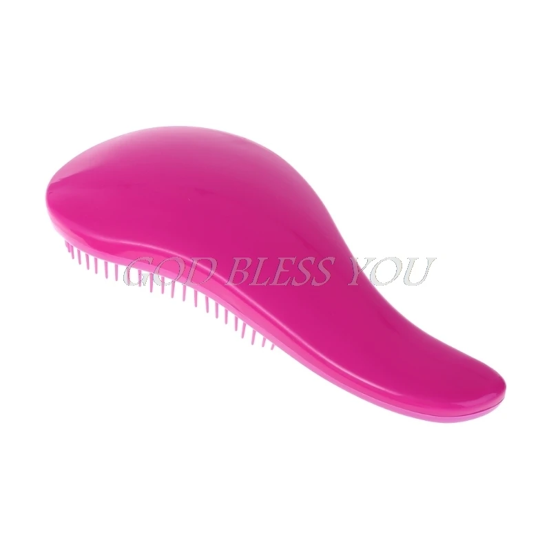 1 шт., новинка, Массажная щетка для волос, волшебные выпрямляющие расчески конфетного цвета, пластиковые - Цвет: Hot Pink