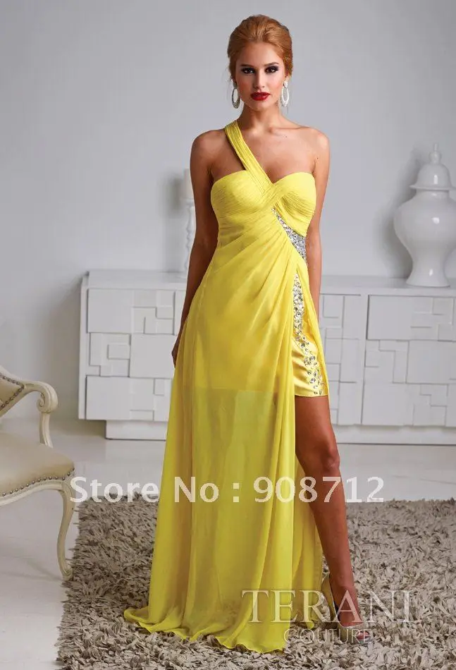 Top Selling ! Mini One Shoulder Chiffon Designer Cocktail ...